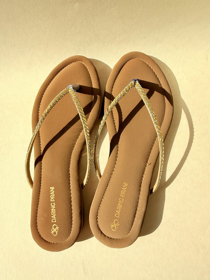 Daring Prani GlowStep Shimmer Flats for Women