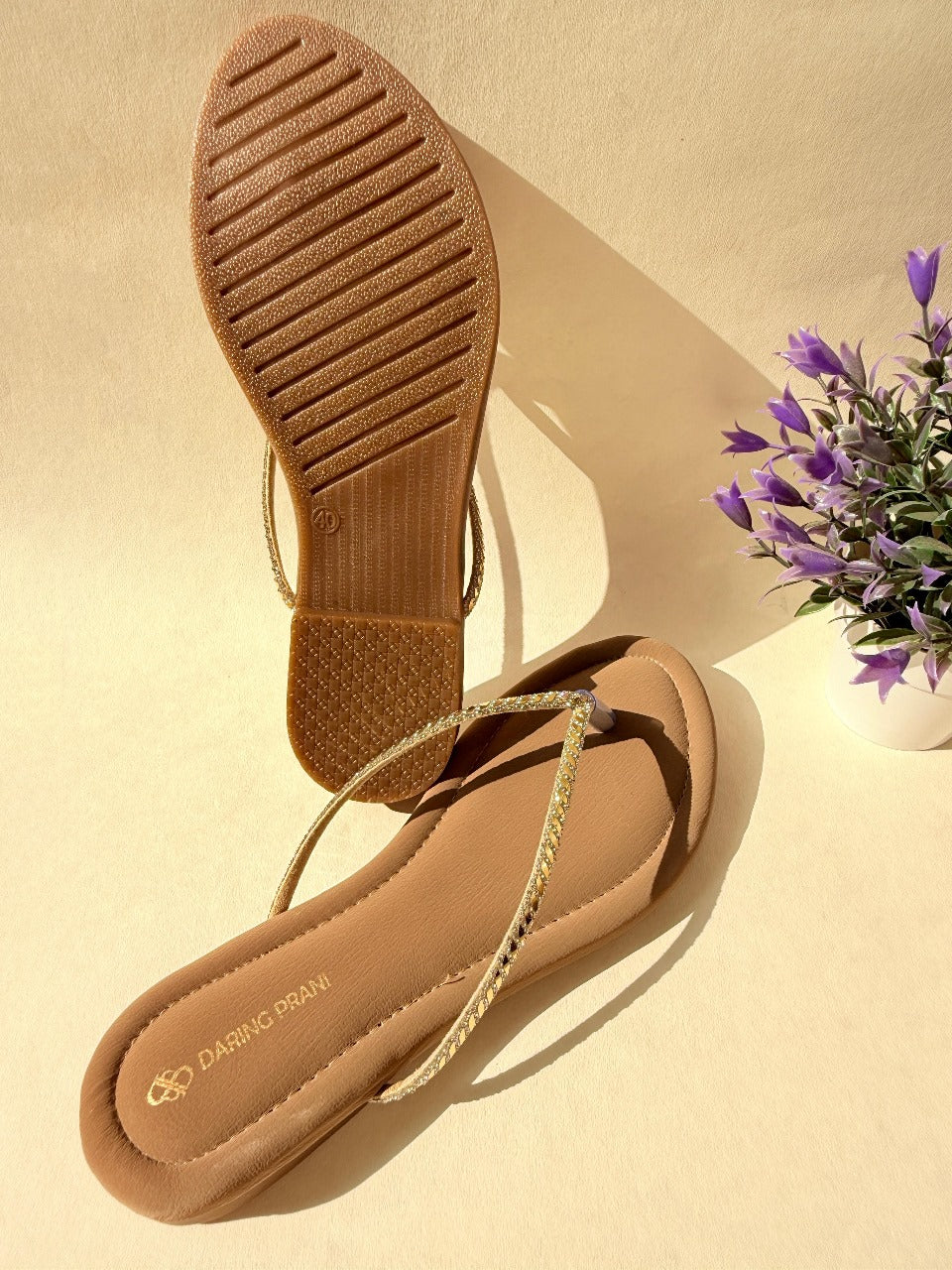 Daring Prani GlowStep Shimmer Flats for Women